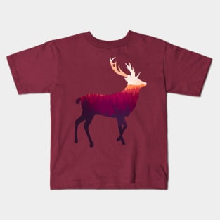 Stag Deer Buck - King of the Forest Kids T-Shirt